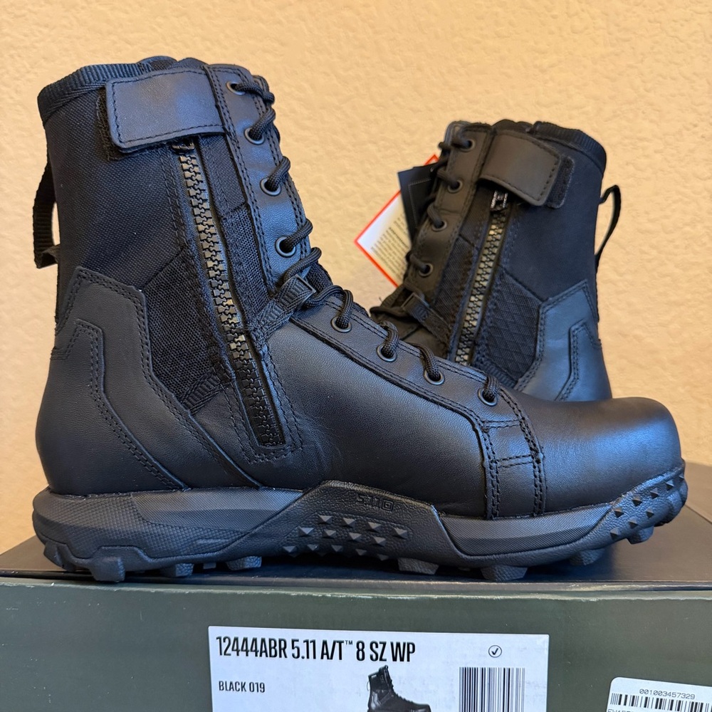 NEW 5.11 A/T™ 8" WATERPROOF SIDE ZIP BOOTS Men’s Wide - Picture 5 of 11